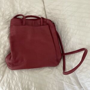 Burgundy Red Leather Handbag